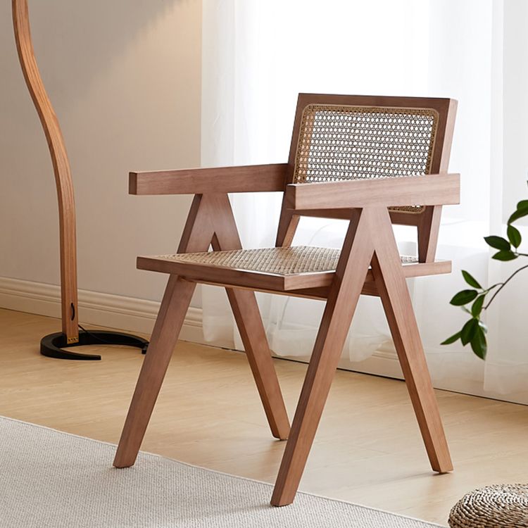 Sillas de comedor de madera de estilo moderno, respaldo abierto, sillas laterales para cocina