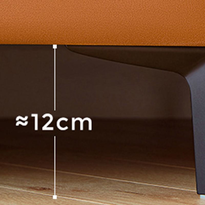 Cushions Flared Arm Seating Contemporary Sofa Faux Leather Stain Resistant