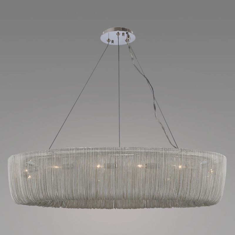 Aluminum Contemporary Hanging Light Fixtures Tassel  Drop Lamp for Living Room