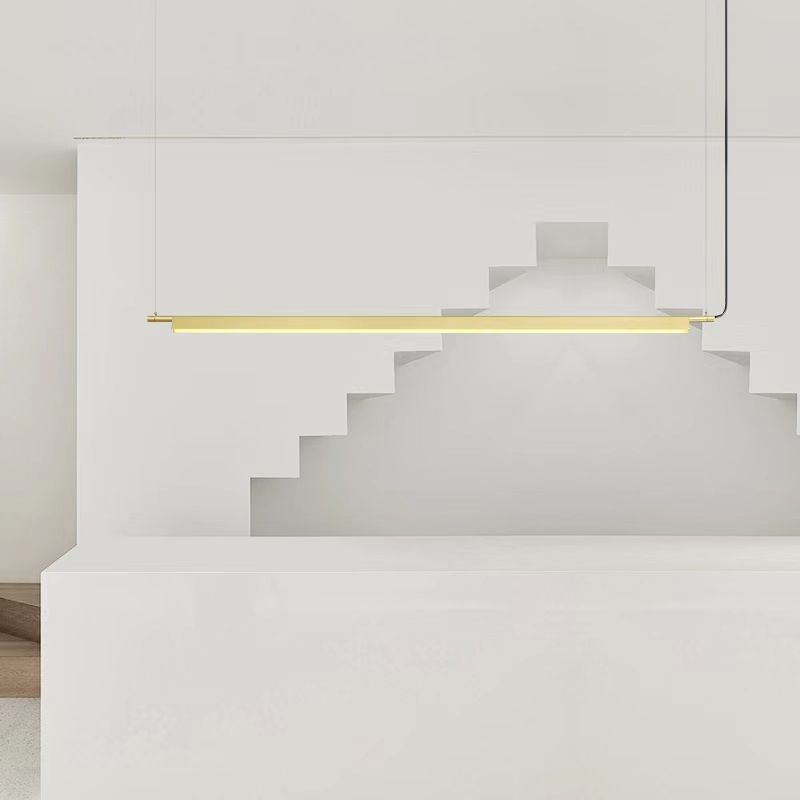 Contemporary Style Linear Island Light Fixture Metal 1- Light Island Pendant