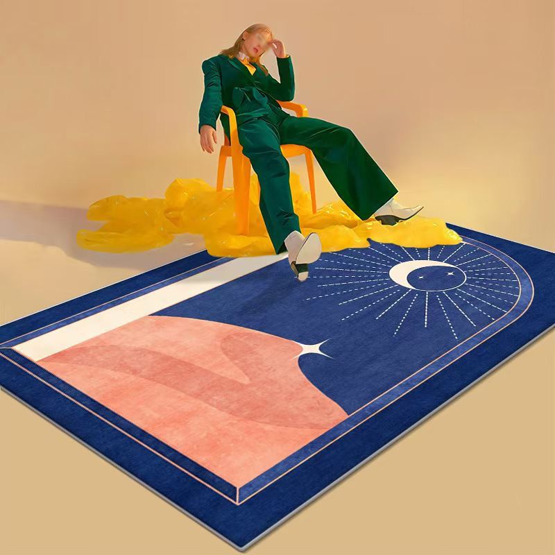 Artistical Modern Rug Color Piece Rug Stain Resistant Rug for Living Room