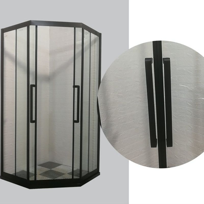 Framed Black Shower Enclosure Double Sliding Neo-Angle Shower Enclosure