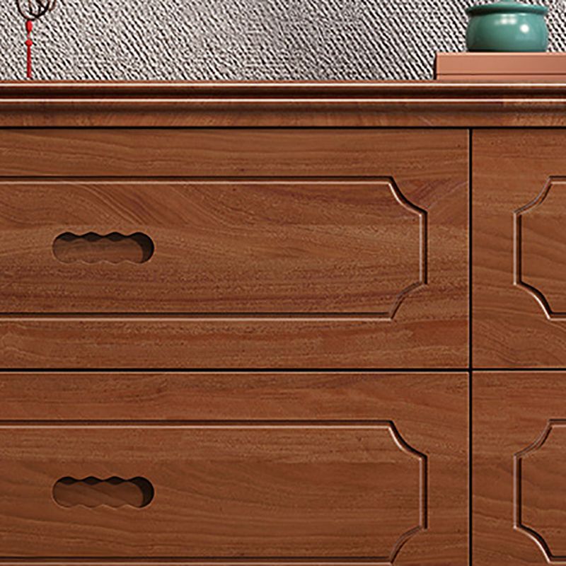 33.07" Tall Wood Accent Chest Mid-Century Modern 6 - Drawer Chest