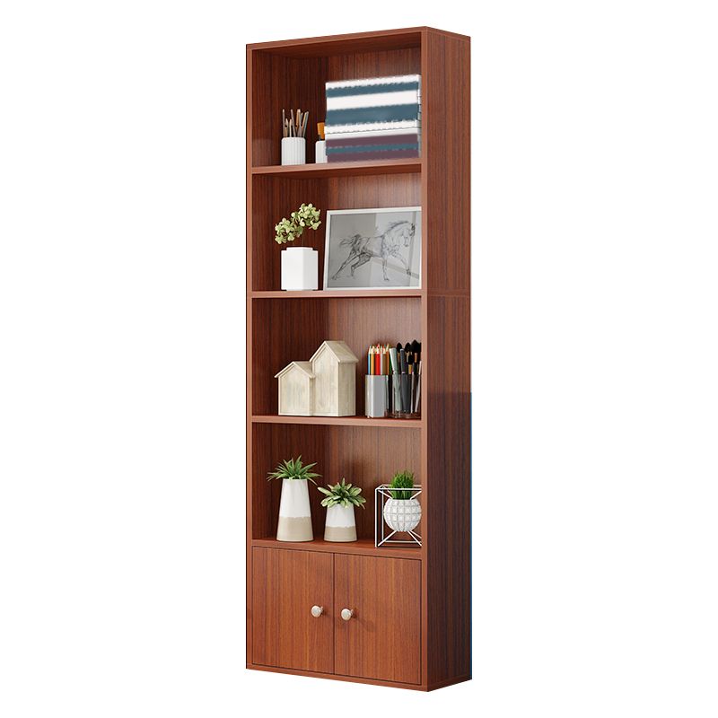 Closed Wooden Bookshelf Modern Home Living Room Standard Bookcase with Door