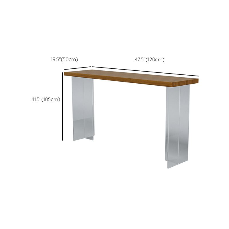 Rectangle Pub Dining Set 1/2/3/5/7 Pieces Solid Wood Counter Table with Upholstered Stools