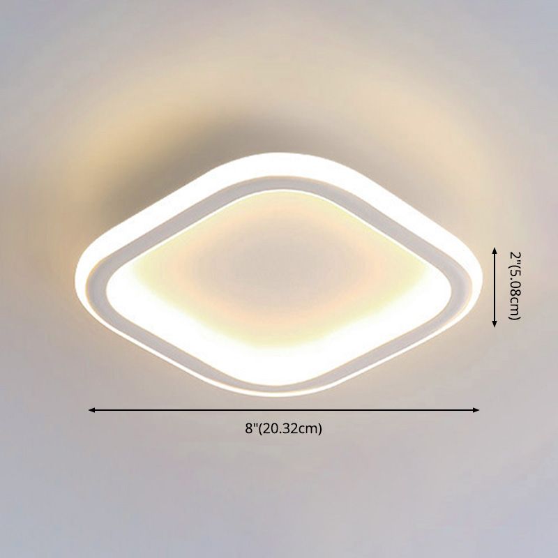 Geometric LED Ceiling Fixture Simple Concise Metal Flush Mount Lighting for Corridor Porch