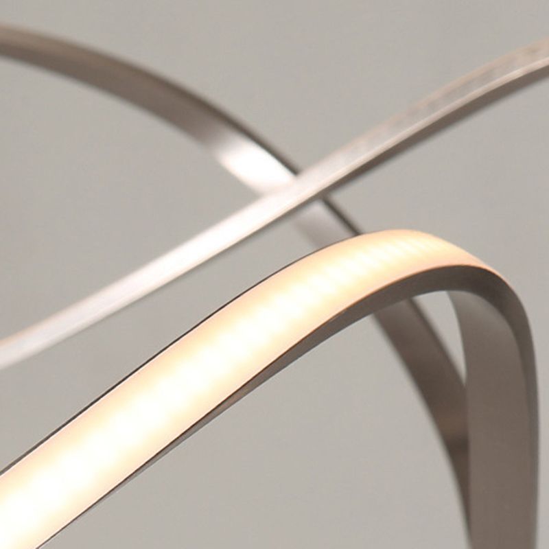 Twisted Metal Chandelier Pendant Light Simple Style LED Gold Suspension Pendant Light