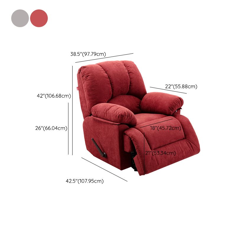 Contemporary Fabric Home Theater Recliner Power/Manual Rocking Recliner