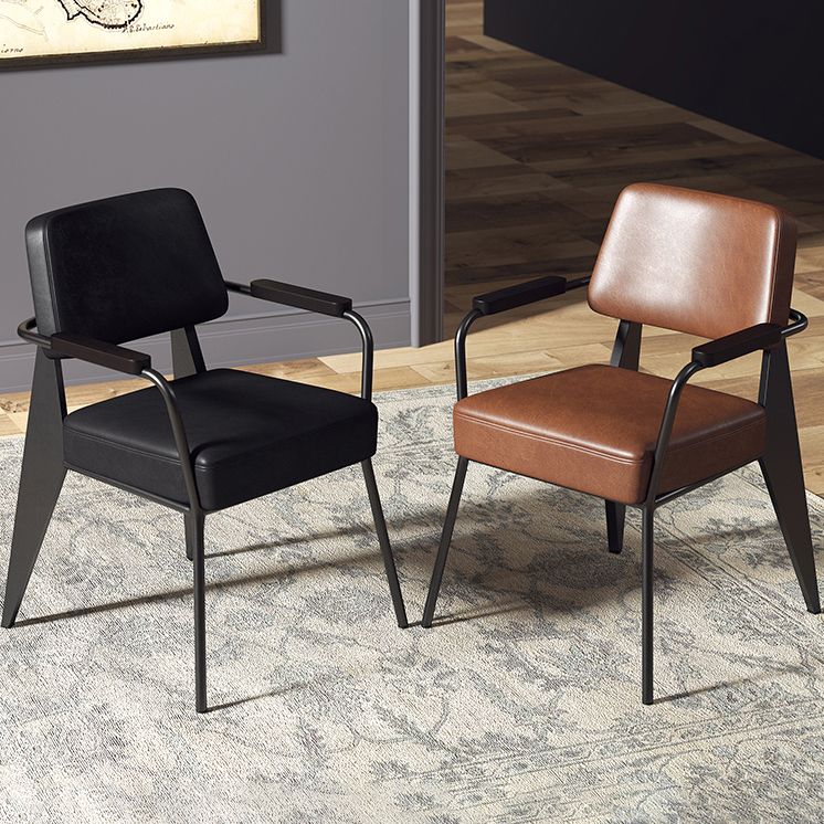 Chaise de salle à manger en métal de style industrie