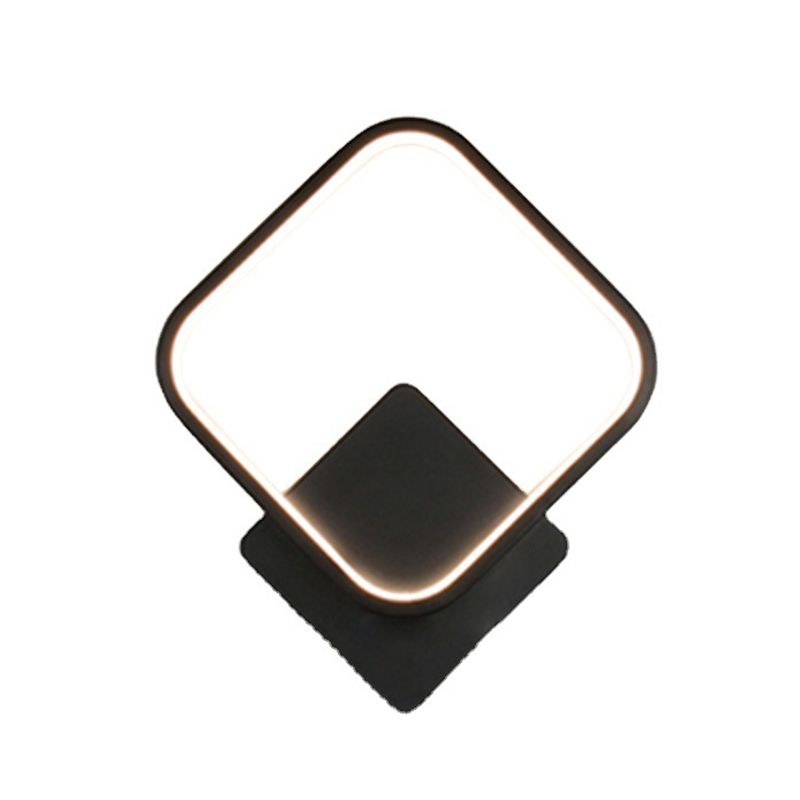 Modernism Single White/Black Wall Mounted Sconce Metal LED Wall Light