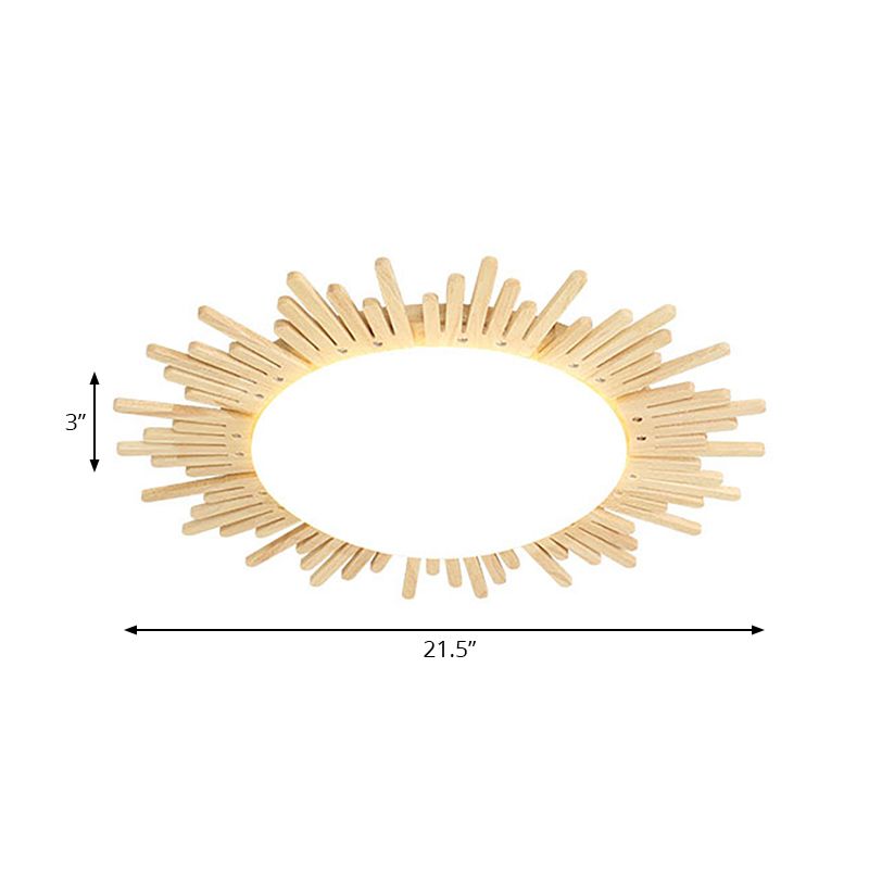 Plafoniera rotonda in legno Plafoniera moderna ed elegante da incasso per sala da pranzo