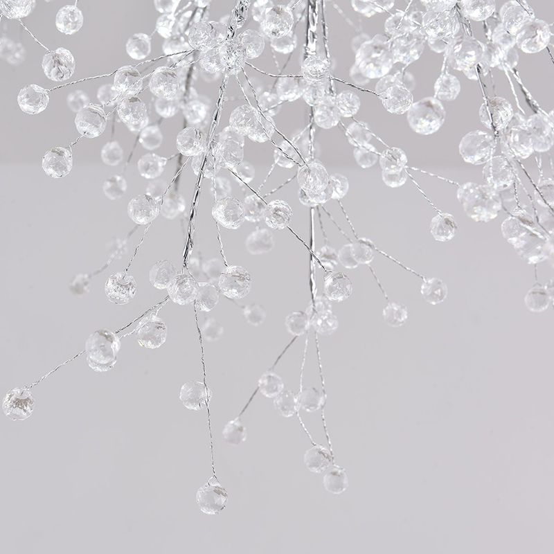 Posstal de cristal en forme de pissenlit Modern Simplicity Bedroom Éclairage de chambre à coucher en Chrome