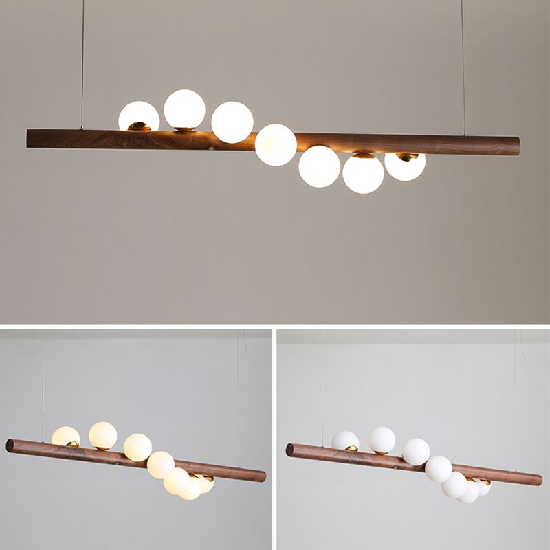 Moderne Stil sphärische Insel Lichter Holz große Küchenheize Leuchten