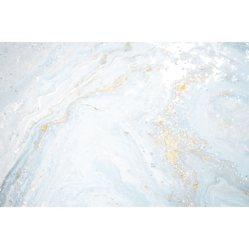 Faux Glitter Texture Mural in Blue-Gold Minimalistic Wall Covering for Accent Wall