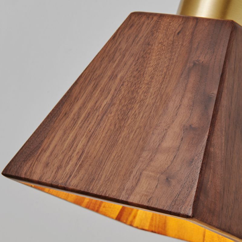 Wohnzimmer Wandleuchte moderne einfache Walnuss 1 Kopfwand montierte Leuchte