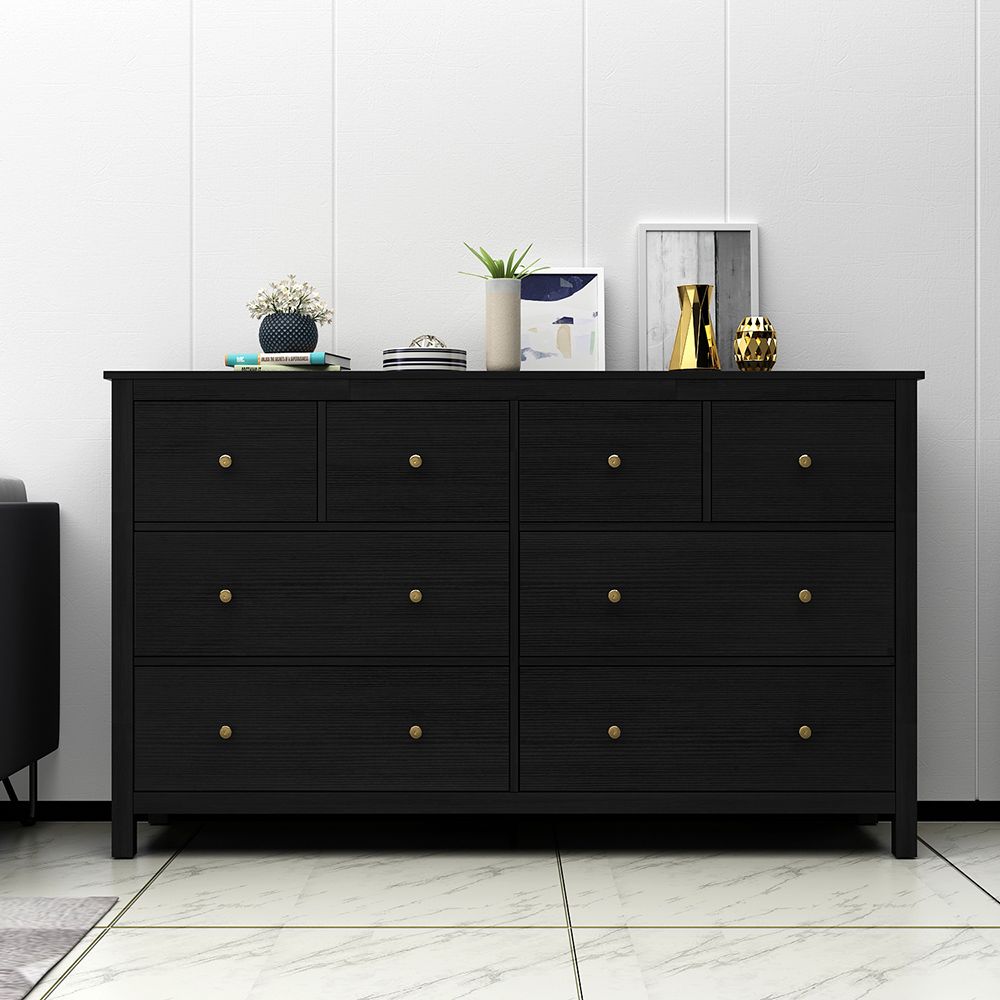 Contemporary Style Wood Dresser Bedroom Storage Chest Dresser with Drawer