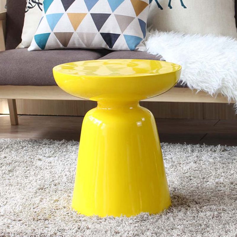 Mid-Century Metal Round End Table Pedestal Sofa Corner Table