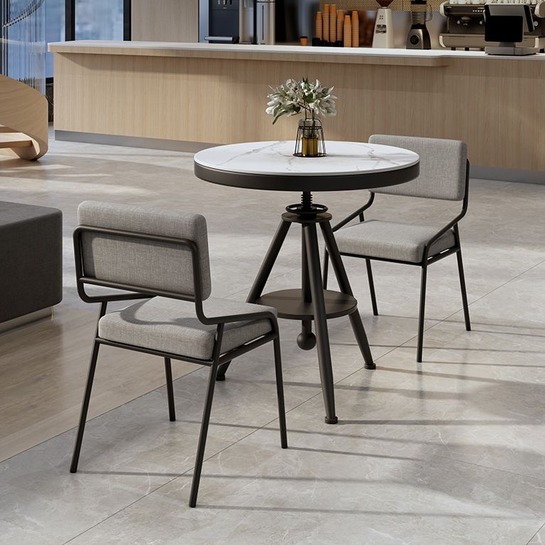 Moderner Stil Home Sintered Stone Esstisch runden Form Tisch mit einzelnen Sockelbasis
