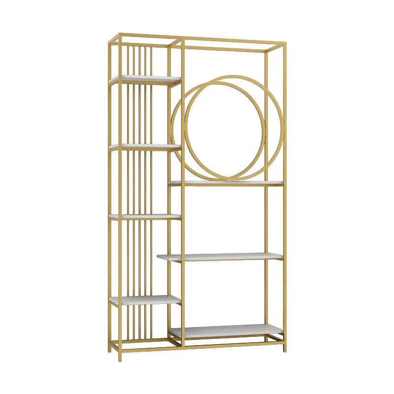 Glam Style Metal Bookshelf Etagere Open Shelf Bookcase for Home