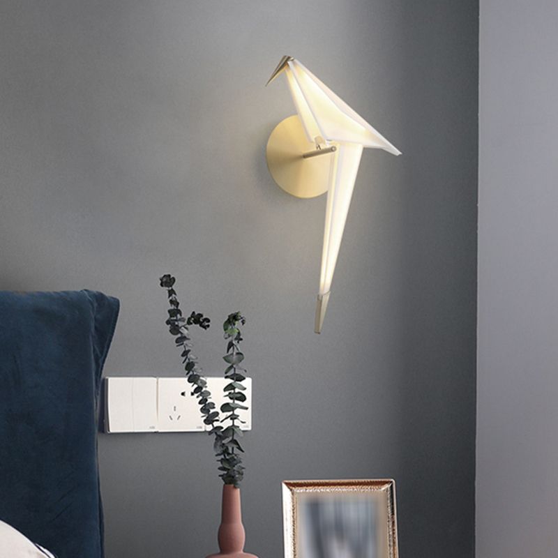 Nordic Style Metal Wall Light Bird Shape LED Wall Sconce for Living Room