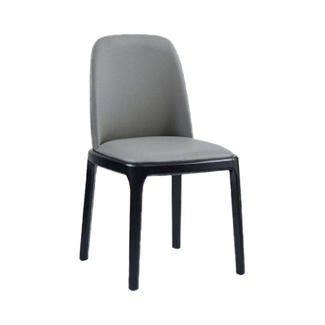 Chaise de salle à manger industrielle en bois, chaises sans accoudoirs en Faux cuir pour usage domestique