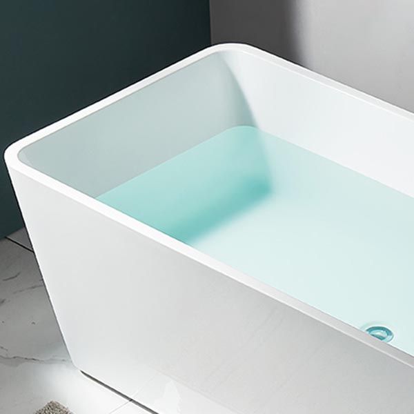 Modern Acrylic Home Bathtub Rectangular Freestanding Bath Tub in White