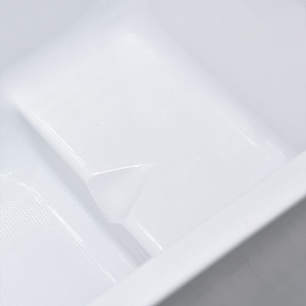 Back to Wall Bath Rectangular Antique Finish Soaking Modern Tub