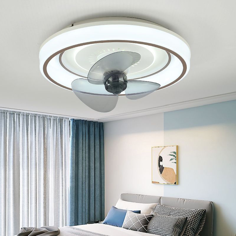 Modern Style Ceiling Fan Lamp Metal 2 Light Ceiling Fan Lighting for Bedroom