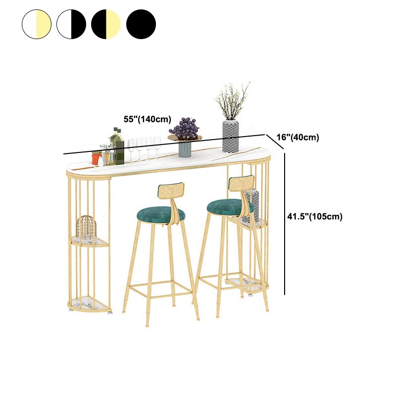 Oval Pub Table Bar Height Glam Bar Table for Indoor and Outdoor