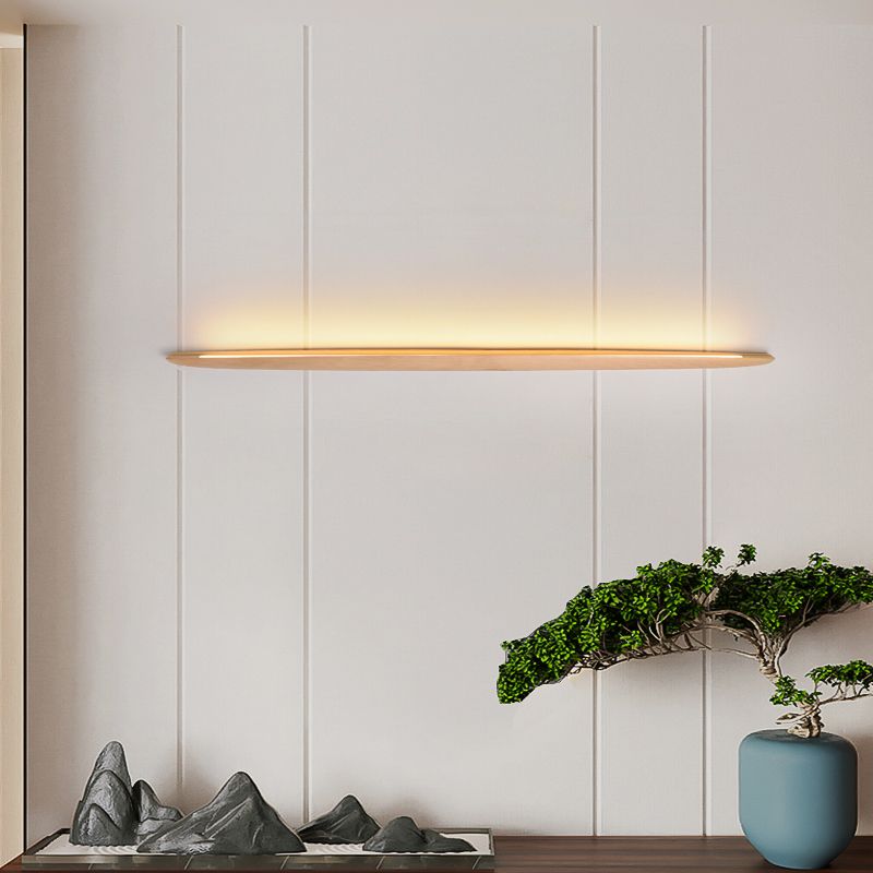 Modern Household Wall Light Creative Wall Sconce with Wooden Shade for Sitting Room