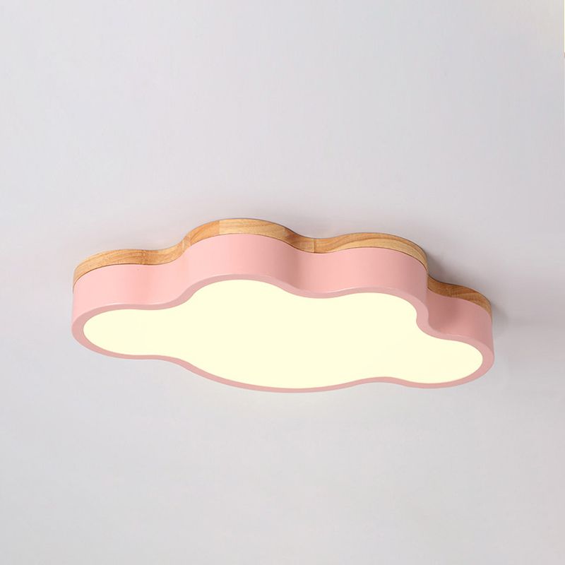 Luci montate a soffitto in legno a forma di nuvola Illuminazione a soffitto a LED da incasso