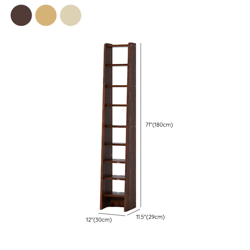 Modern Open Back Bookshelf Wooden Bookcase with Shelves for Study Room