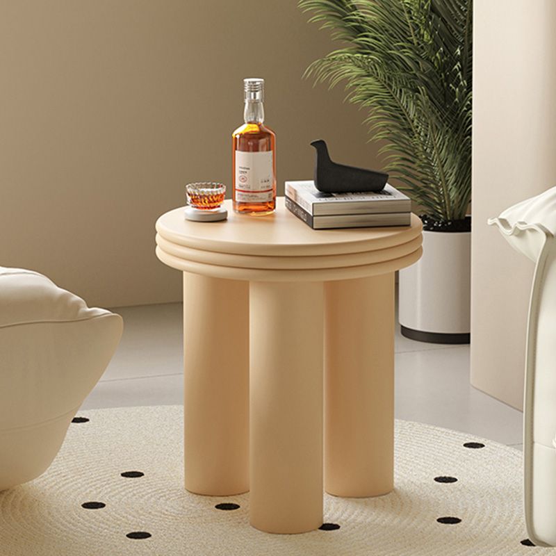 Modern Round Side Table 3 Legs End Table with Round Wood Top