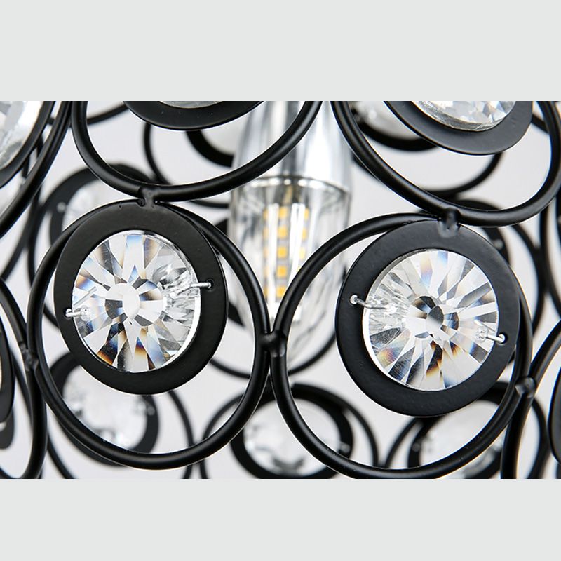 Nordic Style Pendant Lamp Global Suspension Lighting with Crystal Shade