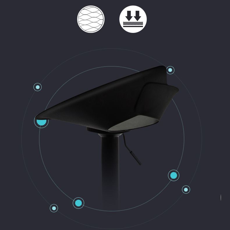 Low Back Barstools Adjustable Height Bar Stools with Metal Base