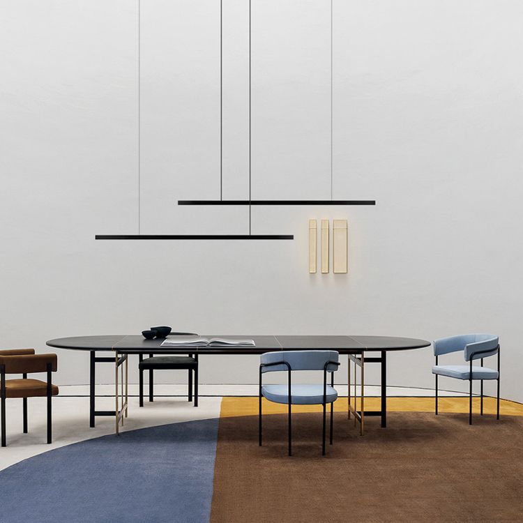 Zeitgenössische Küche Anhänger Leichtes lineares Metall 1 Light Island Lighting Idee