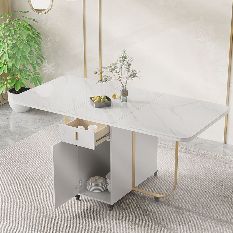 Modern Style Foldable Table Set 1/2/3/7 Pieces Dining Set for Home