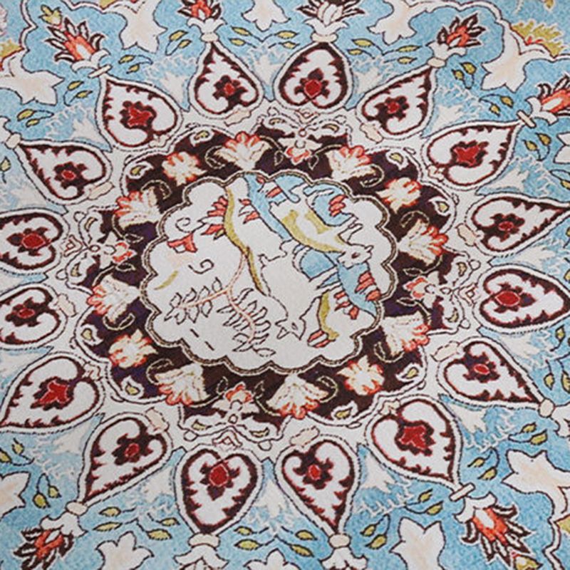 Light Color Bohemian Area Carpet Polyester Southwestern Print Indoor Rug Anti-Slip Backing Carpet for Living Room