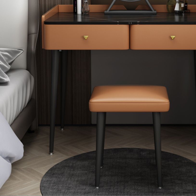 Contemporary Vanity With Drawer Solid Wood Mirror BedroomMakeup Vanity Set