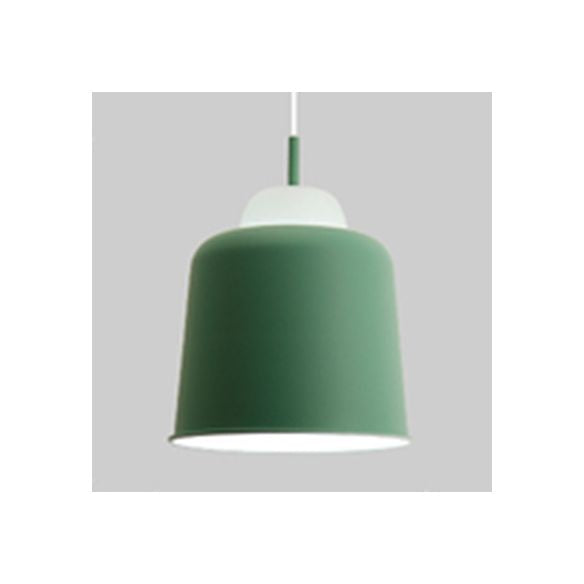 Lámpara colgante de tazas de tazas de tazón de tela 1 cabeza de macarrón altura loft altura de colgación ajustable