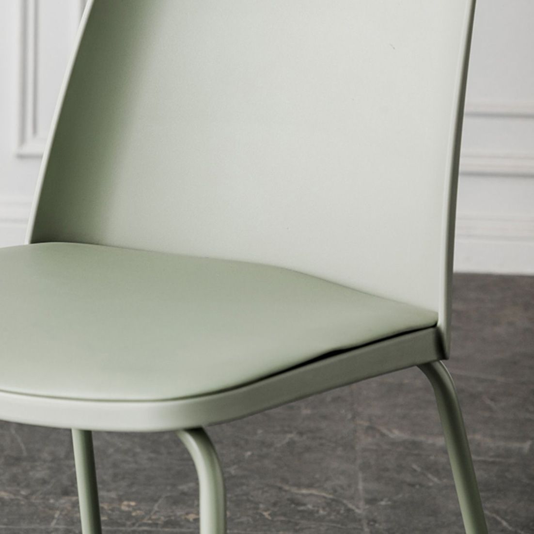 Modern Style Patio Side Chair Home Parsons Back Armless Chair