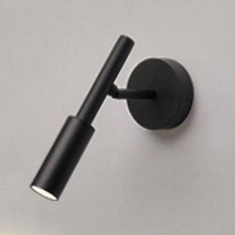 Modern Style Reading Wall Light Sconce Ceramic 1 Sconce Light in White/ Black