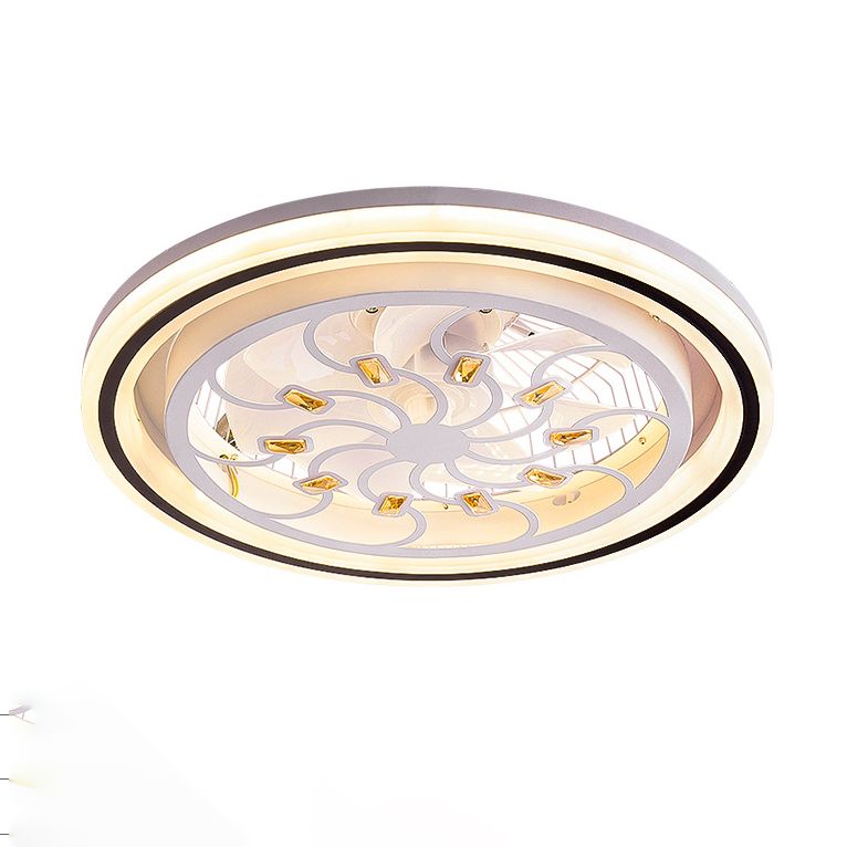 Geometrische Metalllüfterlampe moderne weiße LED -LED -Leuchte für Schlafzimmer