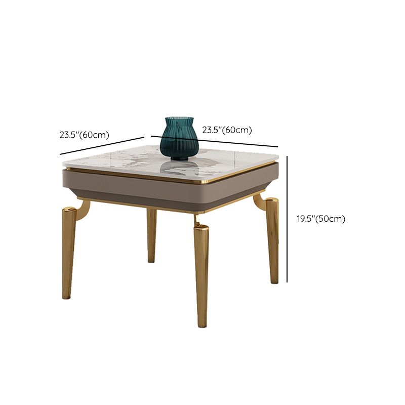 No Distressing Slate Coffee Table Glam Single Coffee Table with Drawer