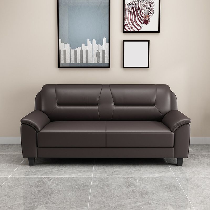 Pillow Top Arm Sofa 55.12"/70.87" W Faux Leather 3-Seat Loveseat
