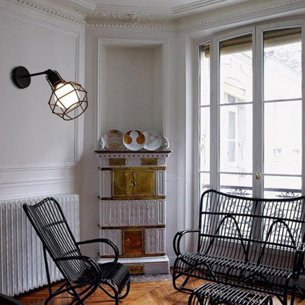 Metallic 1-Light Wall Lamp Modern Wall Vanity Lights for Washroom