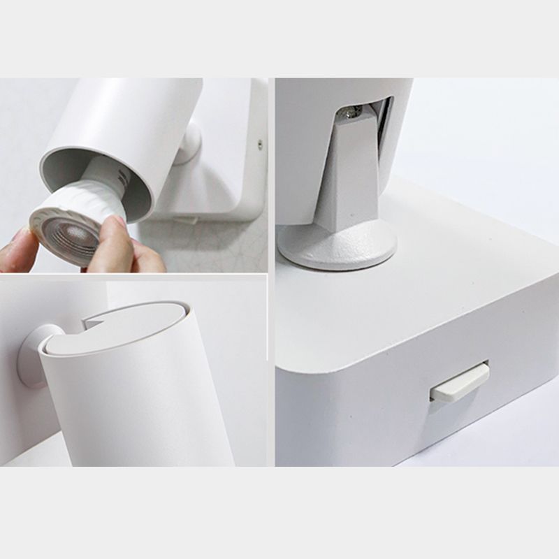 Moderno moderno muro in stile cilindro monte leggero metallo 1 flioncini per parete per camera da letto