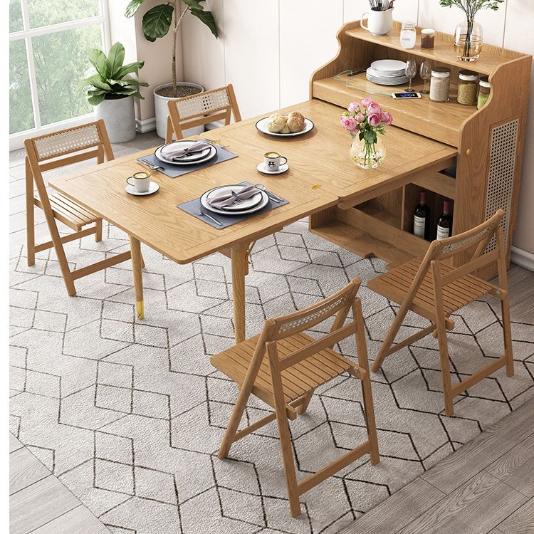 Mesa de comedor de madera rectangular de 55.1 pulgadas Mesa de madera maciza de mediados de siglo Moderno para el hogar