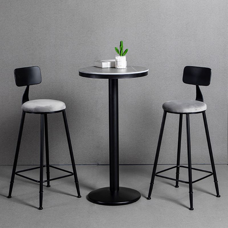 Industrial 1/2/3 Pieces Round Bar Table Set Sintered Stone Bar Table Set for Home Use