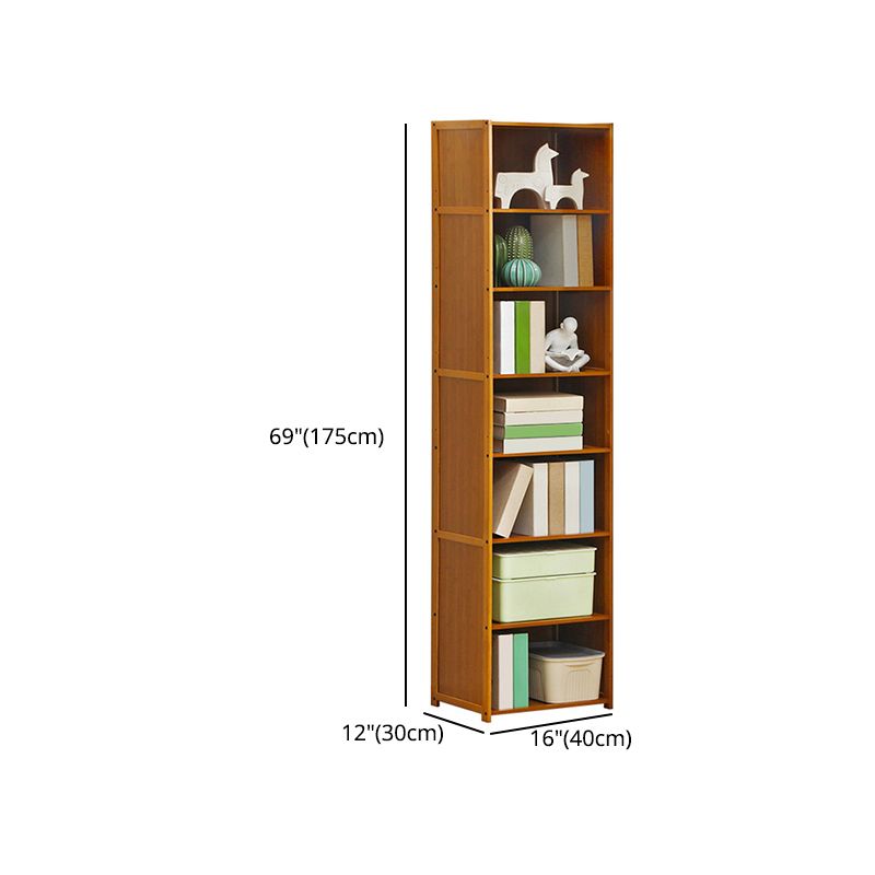 Modern Style Bookshelf Standard Closed Back Wooden Bookcase for Home